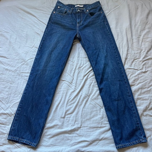LEVI'S Low Pro Straight Leg Jeans Women's Size 26 Dark Wash Denim Casual - Picture 2 of 12